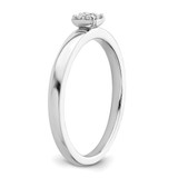 Two Promises 14k White Gold 1/20 carat Lab Grown Diamond VS/SI+ G+ Complete Promise Band - RM-118C6BCC-7744