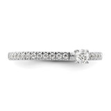 Two Promises 14k White Gold 1/4 carat Lab Grown Diamond VS/SI+ G+ Complete Promise Band - RM-D96D40AD-8629