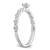 Two Promises 14k White Gold 3/8 carat Lab Grown Diamond VS/SI+ G+ Complete Promise Band