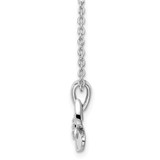 White Ice Sterling Silver Rhodium-plated 18 Inch Diamond Butterfly Necklace with 2 Inch Extender - QW-2BC7E9D5-2405