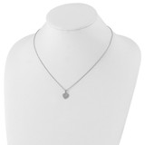 White Ice Sterling Silver Rhodium-plated 18 Inch Diamond Heart Necklace with 2 Inch Extender - QW-0FC51816-4395