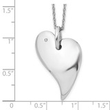 White Ice Sterling Silver Rhodium-plated 18 Inch Diamond Heart Necklace with 2 Inch Extender - QW-17BA0D1C-1321