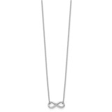 White Ice Sterling Silver Rhodium-plated 18 Inch Diamond Infinity Necklace - QW-1A24E8F8-5019