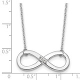 White Ice Sterling Silver Rhodium-plated 18 inch Diamond Infinity Necklace - QW-48E6B88E-9992