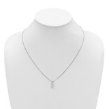 White Ice Sterling Silver Rhodium-plated 18 inch Diamond Letter E Initial Necklace plus 2 inch Extender
