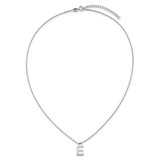 White Ice Sterling Silver Rhodium-plated 18 inch Diamond Letter E Initial Necklace plus 2 inch Extender