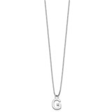 White Ice Sterling Silver Rhodium-plated 18 inch Diamond Letter G Initial Necklace plus 2 inch Extender