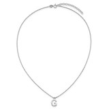 White Ice Sterling Silver Rhodium-plated 18 inch Diamond Letter G Initial Necklace plus 2 inch Extender