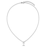 White Ice Sterling Silver Rhodium-plated 18 inch Diamond Letter I Initial Necklace plus 2 inch Extender