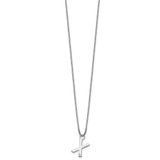 White Ice Sterling Silver Rhodium-plated 18 inch Diamond Letter X Initial Necklace plus 2 inch Extender