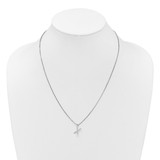 White Ice Sterling Silver Rhodium-plated 18 inch Diamond Letter X Initial Necklace plus 2 inch Extender