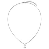 White Ice Sterling Silver Rhodium-plated 18 inch Diamond Letter Z Initial Necklace plus 2 inch Extender