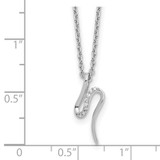 White Ice Sterling Silver Rhodium-plated 18 inch Diamond Necklace plus 2 inch Extender