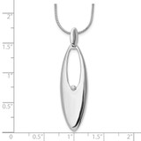 White Ice Sterling Silver Rhodium-plated 18 Inch Diamond Necklace with 2 Inch Extender - QW-8D9492E8-4212