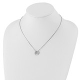 White Ice Sterling Silver Rhodium-plated 18 Inch Diamond Necklace with 2 Inch Extender - QW-CB6E7218-5198