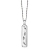 White Ice Sterling Silver Rhodium-plated 18 Inch Diamond Necklace with 2 Inch Extender - QW-E773F3C0-7654