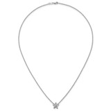 White Ice Sterling Silver Rhodium-plated 18 inch Diamond Star Necklace plus 2 inch Extender