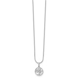 White Ice Sterling Silver Rhodium-plated 18 Inch Diamond Tree Necklace with 2 Inch Extender
