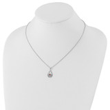 White Ice Sterling Silver Rhodium-plated 18 inch Garnet Necklace with 2 inch Extender