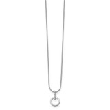 White Ice Sterling Silver Rhodium-plated 18 Inch Open Circle Diamond Necklace with 2 Inch Extender - QW-5AD4F29C-9105