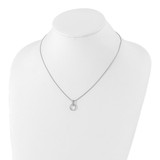 White Ice Sterling Silver Rhodium-plated 18 Inch Open Circle Diamond Necklace with 2 Inch Extender - QW-5AD4F29C-9105