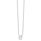 White Ice Sterling Silver Rhodium-plated 18 Inch Open Circle Diamond Necklace with 2 Inch Extender - QW-9F35EF03-6035