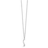 White Ice Sterling Silver Rhodium-plated 18 Inch Swirl Diamond Necklace with 2 Inch Extender