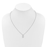 White Ice Sterling Silver Rhodium-plated 18inch Diamond Letter B Initial Necklace plus 2 inch Extender