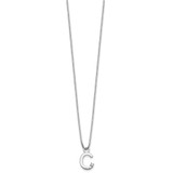 White Ice Sterling Silver Rhodium-plated 18inch Diamond Letter C Initial Necklace plus 2 inch Extender