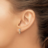 White Ice Sterling Silver Rhodium-plated Diamond and Citrine Post Dangle Earrings - QW-51074D8E-5261