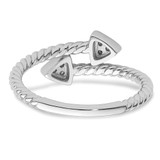 White Ice Sterling Silver Rhodium-plated Diamond Arrow Ring - QW-DBBBB6A4-7344