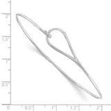 White Ice Sterling Silver Rhodium-plated Diamond Bangle - QW-BE17F2E2-1591