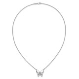 White Ice Sterling Silver Rhodium-plated Diamond Butterfly 18 inch Necklace plus 2 inch Extender