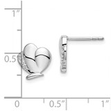 White Ice Sterling Silver Rhodium-plated Diamond Butterfly Post Earrings - QW-EE32EE41-9697