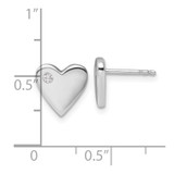 White Ice Sterling Silver Rhodium-plated Diamond Heart Earrings - QW-AD403441-8523