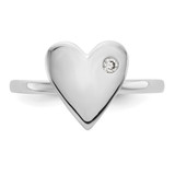 White Ice Sterling Silver Rhodium-plated Diamond Heart Ring - QW-CBBBE7E7-8111