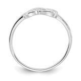 White Ice Sterling Silver Rhodium-plated Diamond Infinity Ring - QW-3D2FF9E7-7713