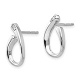 White Ice Sterling Silver Rhodium-plated Diamond Post Earrings - QW-13F6FACE-3977