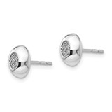 White Ice Sterling Silver Rhodium-plated Diamond Post Earrings - QW-85C65DDB-1247