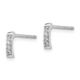 White Ice Sterling Silver Rhodium-plated Diamond Post Earrings - QW-CDF4B1AB-8100