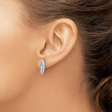 White Ice Sterling Silver Rhodium-plated Diamond Post Earrings - QW-FE13A4A3-8006