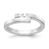 White Ice Sterling Silver Rhodium-plated Diamond Ring - QW-B32015B2-8273