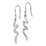 White Ice Sterling Silver Rhodium-plated Diamond Shepherd Hook Dangle Earrings - QW-1551A194-2612
