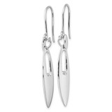 White Ice Sterling Silver Rhodium-plated Diamond Shepherd Hook Dangle Earrings - QW-46EBF142-8055