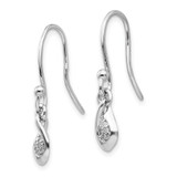 White Ice Sterling Silver Rhodium-plated Diamond Shepherd Hook Dangle Earrings - QW-54BE3904-4547