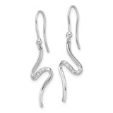 White Ice Sterling Silver Rhodium-plated Diamond Shepherd Hook Dangle Earrings - QW-CAE3E681-8666