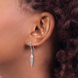 White Ice Sterling Silver Rhodium-plated Diamond Shepherd Hook Dangle Earrings - QW-FA37F320-2220