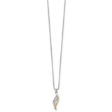 White Ice Sterling Silver Rhodium-plated Gold-tone 18 Inch Diamond Necklace with 2 Inch Extender - QW-6679DA08-1591