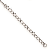 White Night Sterling Silver Rhodium-plated Black and White Diamond 18 Inch Necklace with 2 Inch Extender - QP-0AB2294B-2584