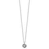 White Night Sterling Silver Rhodium-plated Black and White Diamond 18 Inch Necklace with 2 Inch Extender - QP-B9B286D7-5855